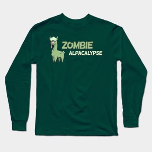 Zombie Alpacalypse II - puns Long Sleeve T-Shirt